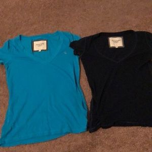 Abercrombie and Fitch v neck tee bundle (all sm)